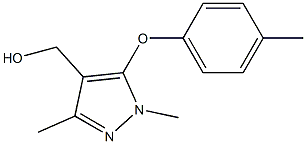 [1,3-dimethyl-5-(4-methylphenoxy)-1H-pyrazol-4-yl]methanol Struktur