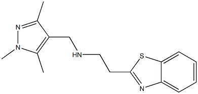 [2-(1,3-benzothiazol-2-yl)ethyl][(1,3,5-trimethyl-1H-pyrazol-4-yl)methyl]amine Struktur