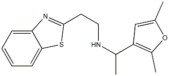 [2-(1,3-benzothiazol-2-yl)ethyl][1-(2,5-dimethylfuran-3-yl)ethyl]amine Struktur