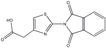 [2-(1,3-dioxo-1,3-dihydro-2H-isoindol-2-yl)-1,3-thiazol-4-yl]acetic acid Struktur