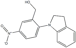 [2-(2,3-dihydro-1H-indol-1-yl)-5-nitrophenyl]methanol Struktur