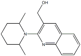 [2-(2,6-dimethylpiperidin-1-yl)quinolin-3-yl]methanol Struktur