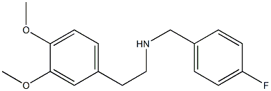 [2-(3,4-dimethoxyphenyl)ethyl][(4-fluorophenyl)methyl]amine Struktur