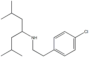 [2-(4-chlorophenyl)ethyl](2,6-dimethylheptan-4-yl)amine Struktur