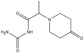 [2-(4-oxopiperidin-1-yl)propanoyl]urea Struktur