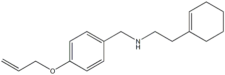 [2-(cyclohex-1-en-1-yl)ethyl]({[4-(prop-2-en-1-yloxy)phenyl]methyl})amine Struktur