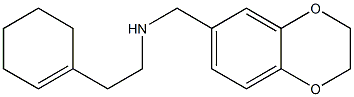 [2-(cyclohex-1-en-1-yl)ethyl](2,3-dihydro-1,4-benzodioxin-6-ylmethyl)amine Struktur