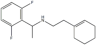 [2-(cyclohex-1-en-1-yl)ethyl][1-(2,6-difluorophenyl)ethyl]amine Struktur