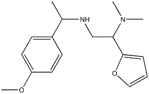 [2-(dimethylamino)-2-(furan-2-yl)ethyl][1-(4-methoxyphenyl)ethyl]amine Struktur