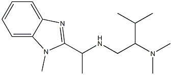 [2-(dimethylamino)-3-methylbutyl][1-(1-methyl-1H-1,3-benzodiazol-2-yl)ethyl]amine Struktur