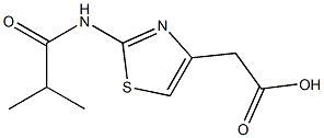 [2-(isobutyrylamino)-1,3-thiazol-4-yl]acetic acid Struktur