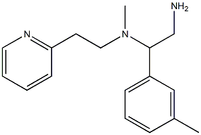 [2-amino-1-(3-methylphenyl)ethyl](methyl)[2-(pyridin-2-yl)ethyl]amine Struktur