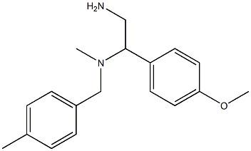 [2-amino-1-(4-methoxyphenyl)ethyl](methyl)[(4-methylphenyl)methyl]amine Struktur