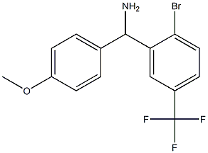 [2-bromo-5-(trifluoromethyl)phenyl](4-methoxyphenyl)methanamine Struktur