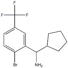 [2-bromo-5-(trifluoromethyl)phenyl](cyclopentyl)methanamine Struktur