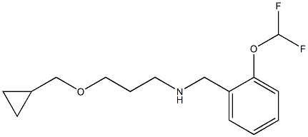 [3-(cyclopropylmethoxy)propyl]({[2-(difluoromethoxy)phenyl]methyl})amine Struktur