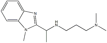 [3-(dimethylamino)propyl][1-(1-methyl-1H-1,3-benzodiazol-2-yl)ethyl]amine Struktur