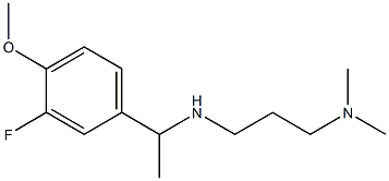 [3-(dimethylamino)propyl][1-(3-fluoro-4-methoxyphenyl)ethyl]amine Struktur