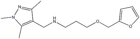 [3-(furan-2-ylmethoxy)propyl][(1,3,5-trimethyl-1H-pyrazol-4-yl)methyl]amine Struktur