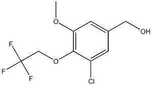 [3-chloro-5-methoxy-4-(2,2,2-trifluoroethoxy)phenyl]methanol Struktur