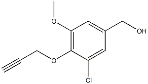 [3-chloro-5-methoxy-4-(prop-2-yn-1-yloxy)phenyl]methanol Struktur