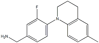 [3-fluoro-4-(6-methyl-1,2,3,4-tetrahydroquinolin-1-yl)phenyl]methanamine Struktur