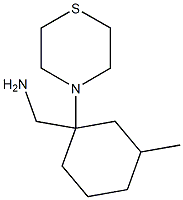 [3-methyl-1-(thiomorpholin-4-yl)cyclohexyl]methanamine Struktur