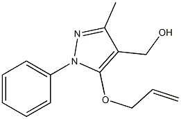 [3-methyl-1-phenyl-5-(prop-2-en-1-yloxy)-1H-pyrazol-4-yl]methanol Struktur