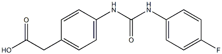 [4-({[(4-fluorophenyl)amino]carbonyl}amino)phenyl]acetic acid Struktur