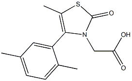 [4-(2,5-dimethylphenyl)-5-methyl-2-oxo-1,3-thiazol-3(2H)-yl]acetic acid Struktur