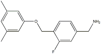 [4-(3,5-dimethylphenoxymethyl)-3-fluorophenyl]methanamine Struktur