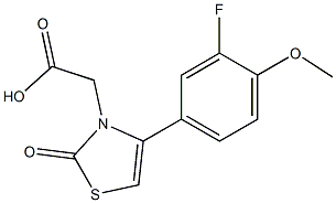 [4-(3-fluoro-4-methoxyphenyl)-2-oxo-1,3-thiazol-3(2H)-yl]acetic acid Struktur