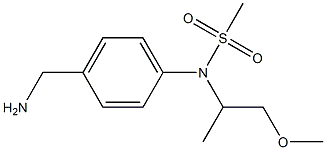 [4-(aminomethyl)phenyl]-N-(1-methoxypropan-2-yl)methanesulfonamide Struktur