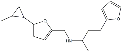 [4-(furan-2-yl)butan-2-yl]({[5-(2-methylcyclopropyl)furan-2-yl]methyl})amine Struktur