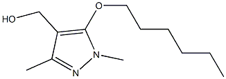 [5-(hexyloxy)-1,3-dimethyl-1H-pyrazol-4-yl]methanol Struktur