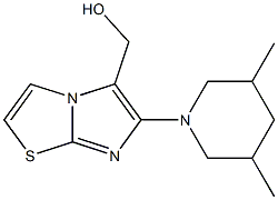 [6-(3,5-dimethylpiperidin-1-yl)imidazo[2,1-b][1,3]thiazol-5-yl]methanol Struktur