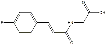 {[(2E)-3-(4-fluorophenyl)prop-2-enoyl]amino}acetic acid Struktur