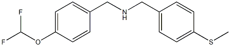 {[4-(difluoromethoxy)phenyl]methyl}({[4-(methylsulfanyl)phenyl]methyl})amine Struktur