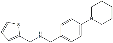 {[4-(piperidin-1-yl)phenyl]methyl}(thiophen-2-ylmethyl)amine Struktur