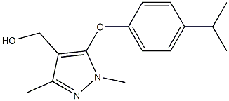 {1,3-dimethyl-5-[4-(propan-2-yl)phenoxy]-1H-pyrazol-4-yl}methanol Struktur