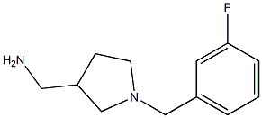 {1-[(3-fluorophenyl)methyl]pyrrolidin-3-yl}methanamine Struktur