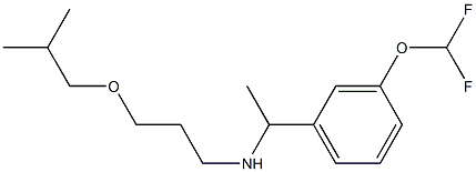 {1-[3-(difluoromethoxy)phenyl]ethyl}[3-(2-methylpropoxy)propyl]amine Struktur