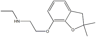 {2-[(2,2-dimethyl-2,3-dihydro-1-benzofuran-7-yl)oxy]ethyl}(ethyl)amine Struktur