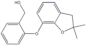 {2-[(2,2-dimethyl-2,3-dihydro-1-benzofuran-7-yl)oxy]phenyl}methanol Struktur