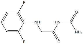 {2-[(2,6-difluorophenyl)amino]acetyl}urea Struktur