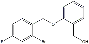 {2-[(2-bromo-4-fluorophenyl)methoxy]phenyl}methanol Struktur