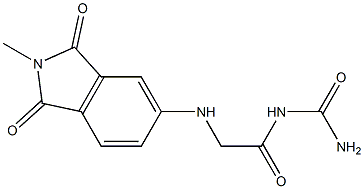 {2-[(2-methyl-1,3-dioxo-2,3-dihydro-1H-isoindol-5-yl)amino]acetyl}urea Struktur