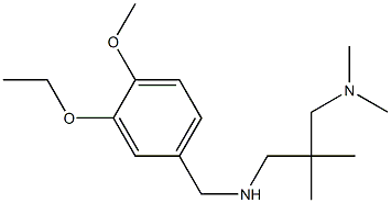 {2-[(dimethylamino)methyl]-2-methylpropyl}[(3-ethoxy-4-methoxyphenyl)methyl]amine Struktur