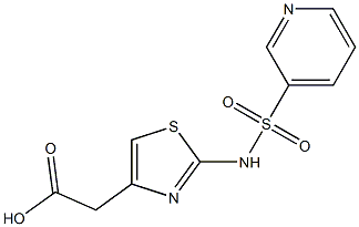 {2-[(pyridin-3-ylsulfonyl)amino]-1,3-thiazol-4-yl}acetic acid Struktur