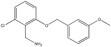 {2-chloro-6-[(3-methoxyphenyl)methoxy]phenyl}methanamine Struktur